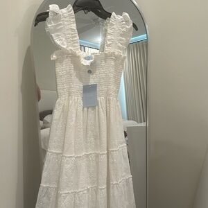 Hill House white lace nap dress
